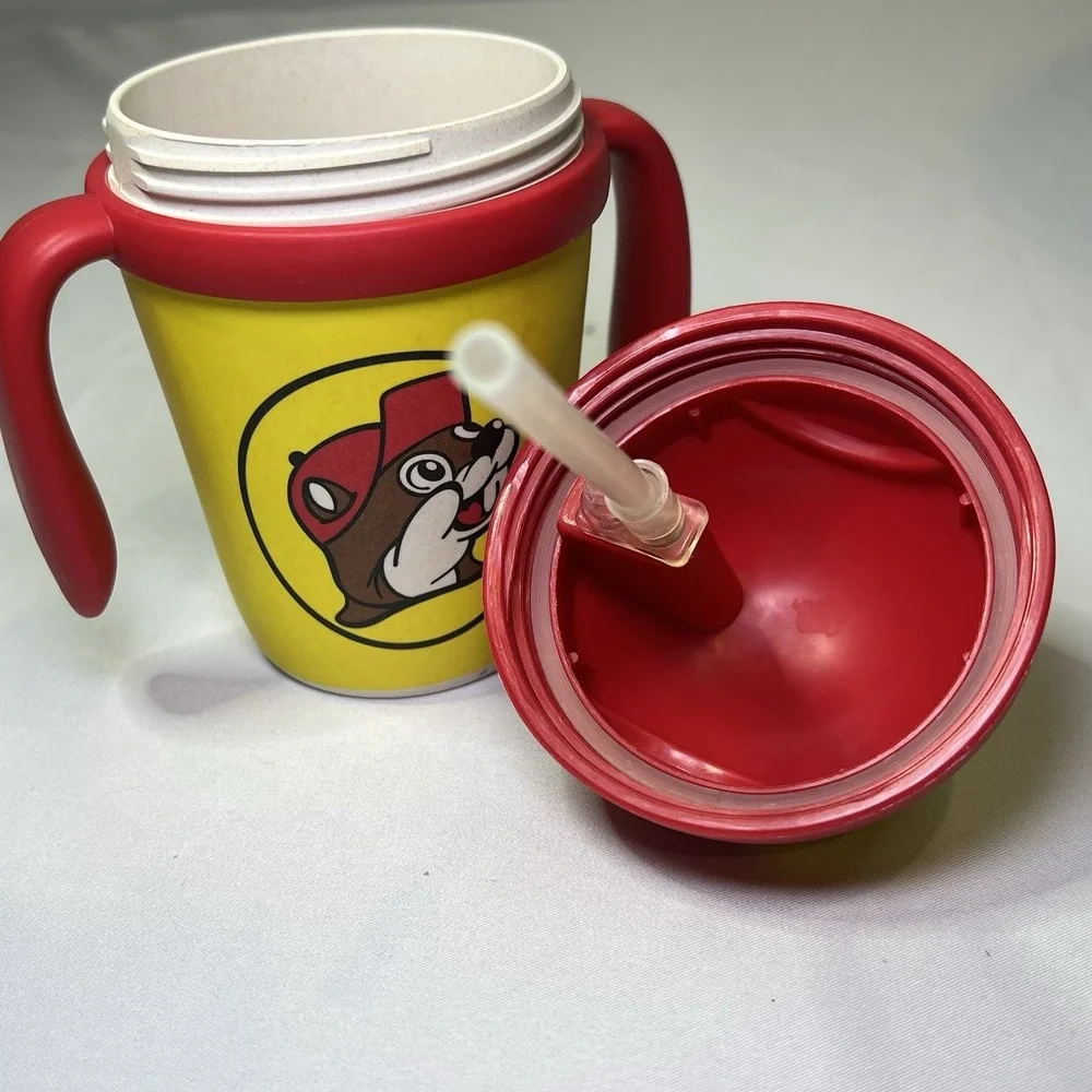 Buc-ees 2 Handled Child's Sippy Cup With Straw Buc-ee Travel Cup Handles Toddler